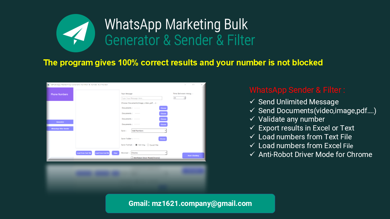 WhatsApp Bulk Messages Sender & Generator Numbers by ZakaSoftware ...