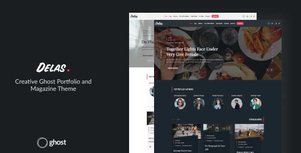 Delas -  Creative Ghost Portfolio and Magazine Theme