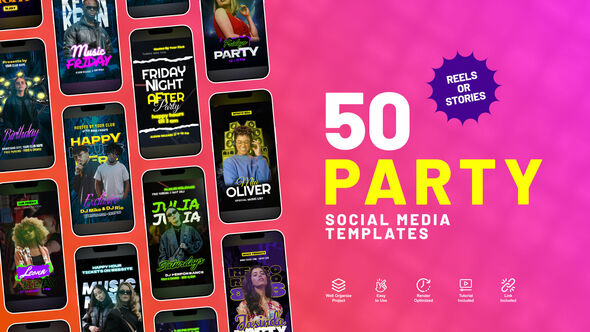Party Flyers Instagram Stories Product Promo template preview