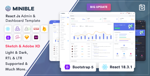 Minible - React Admin & Dashboard Template