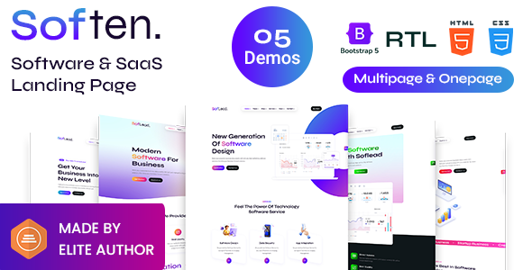 Soften - Software & SaaS Landing Page