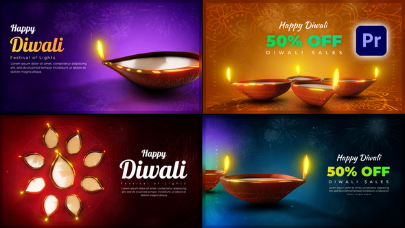 Diwali Greetings Pack Premiere Pro template preview