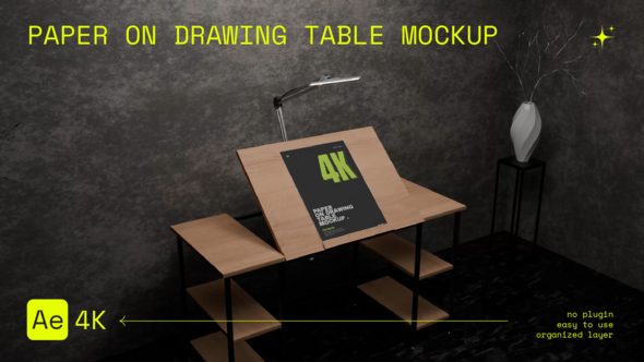 Paper on The Drawing Table Mockup