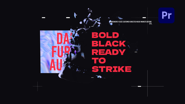 Holographic Danger Opener Premiere Pro template preview