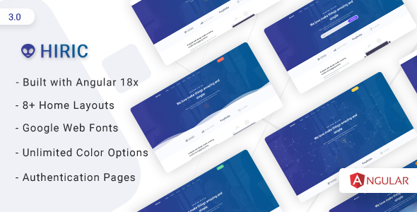 Hiric - Angular 18 Landing Page Template