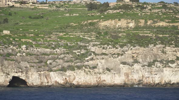 Coastline of Gozo Island - Second Largest of the Maltese Islands in Mediterranean Sea
