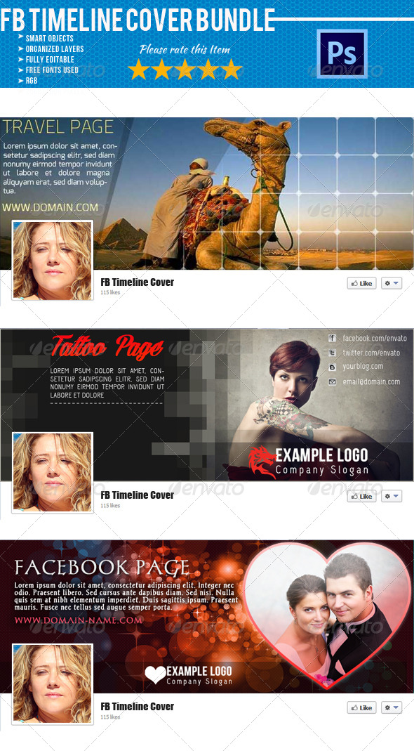 Facebook Timeline Cover Bundle 02 - Facebook Timeline Covers Social Media