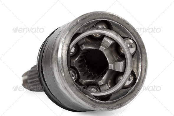 Constant velocity joints, bearing, isolated on a white backgroun - Stock Photo - Images