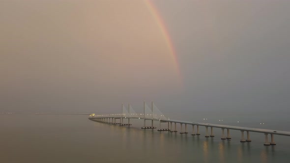 Penang Bridge Second with rainbow alt