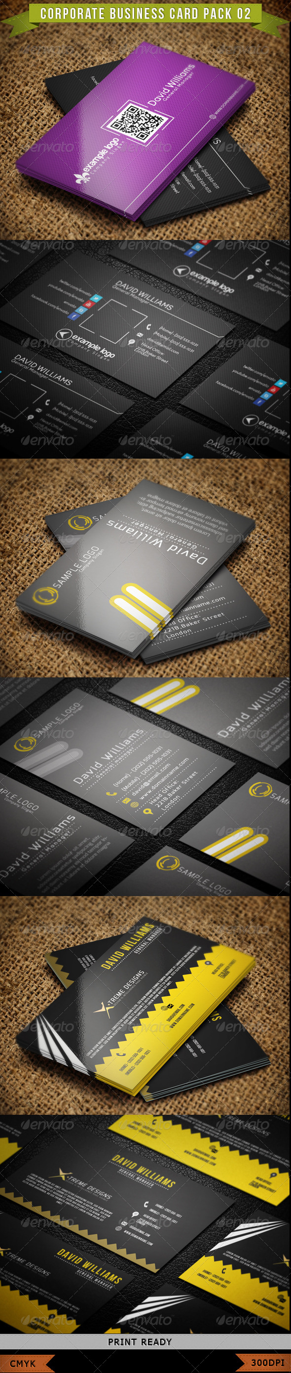 Corporate Business Card Pack 02 - Corporate Business Cards