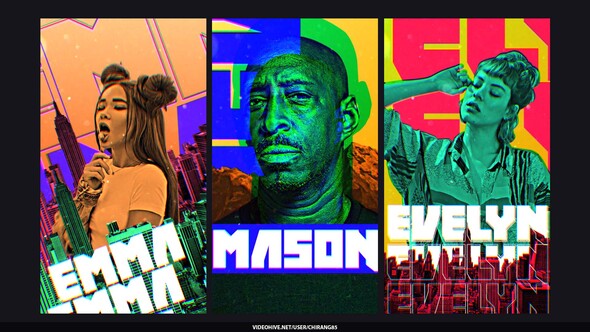 Glitch Poster Stories Product Promo template preview