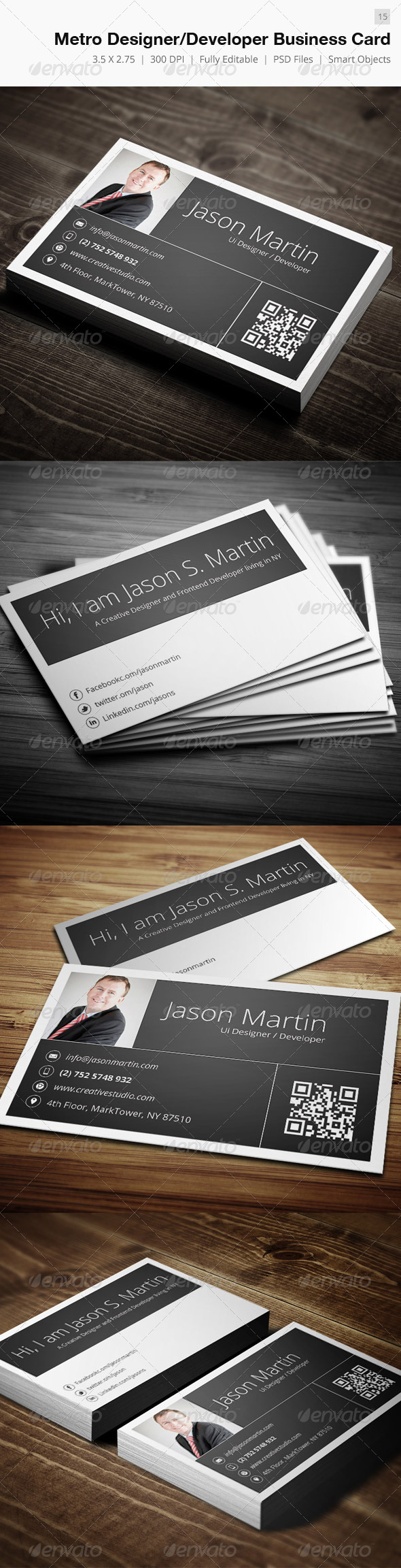 Metro Designer/Developer Business Card - 15 - Creative Business Cards
