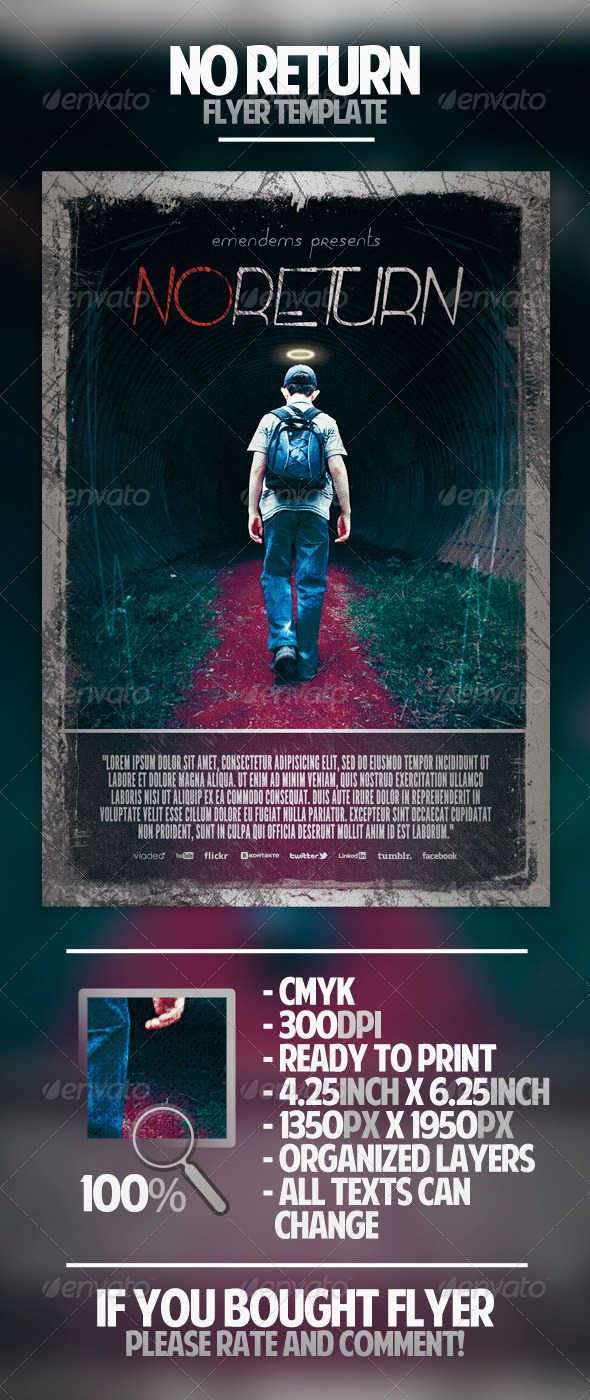 No Return Flyer Template - Miscellaneous Events