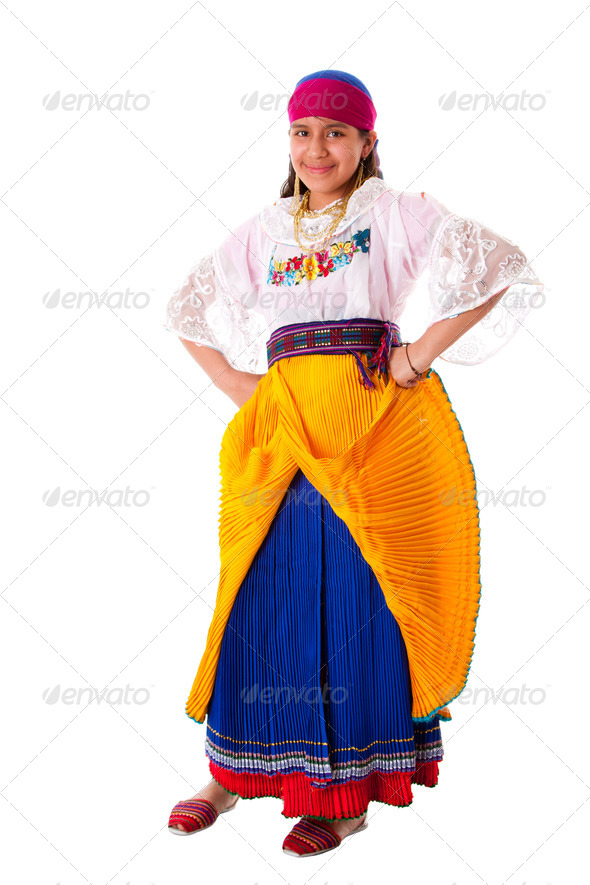 Happy Indigenous Latina Girl - Stock Photo - Images