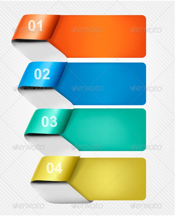 Info Graphic Banner Set with Numbers - Web Technology