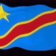 Democratic Republic Of The Congo Waving Flag Animated Black Background - VideoHive Item for Sale