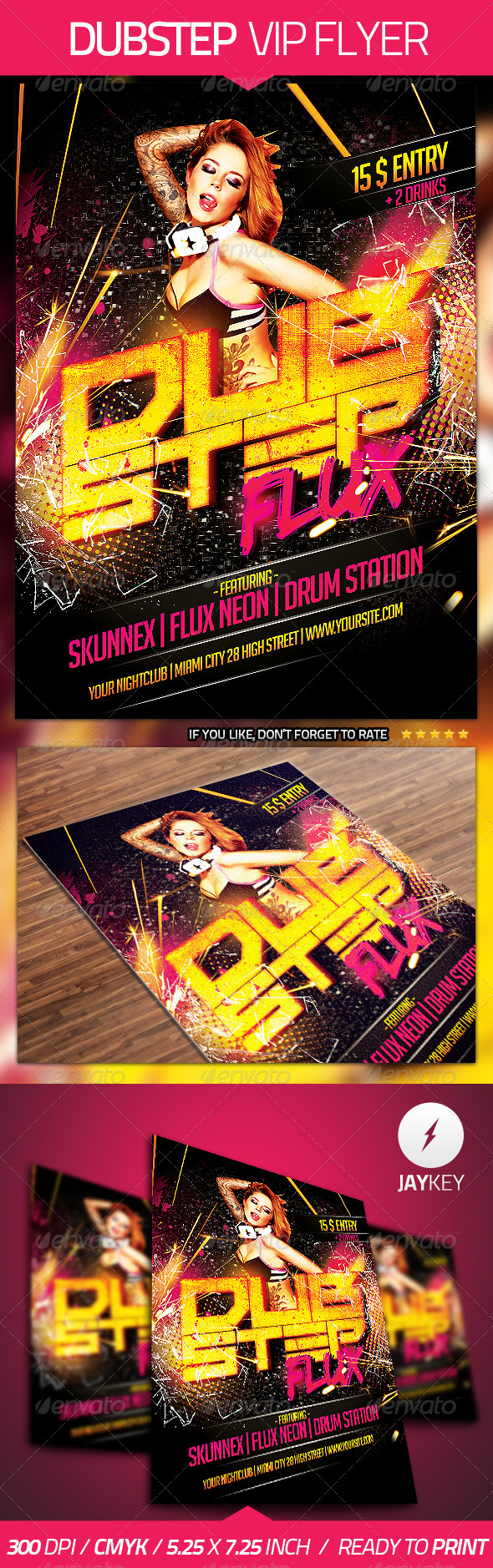 Dubstep Flyer Template - Clubs & Parties Events