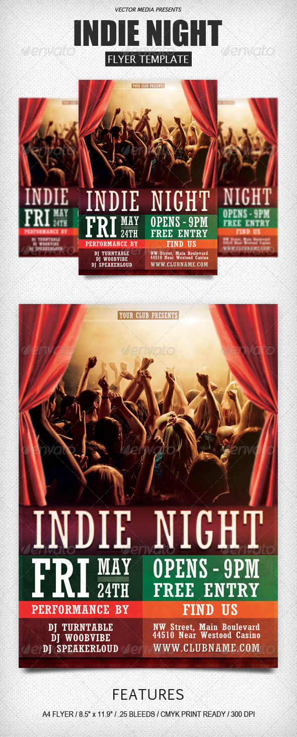 Indie Night - Flyer - Clubs & Parties Events