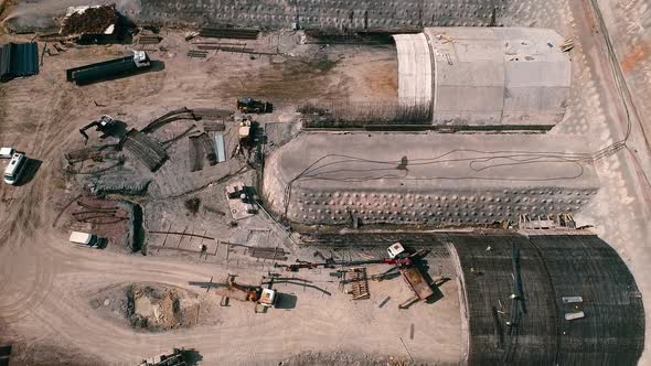 Tunnel Construction Site Aerial View alt