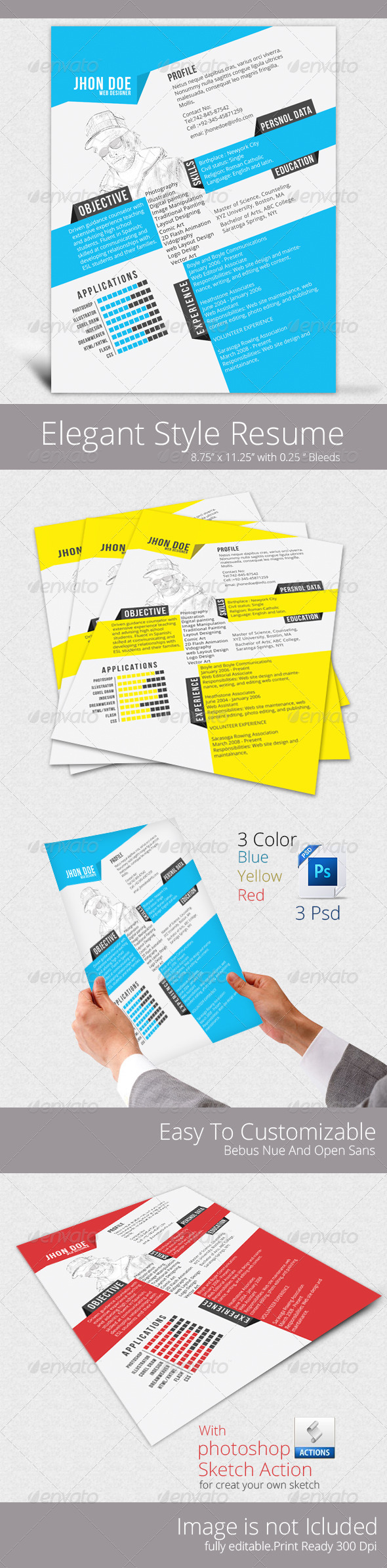 Elegant Style Resume - Resumes Stationery