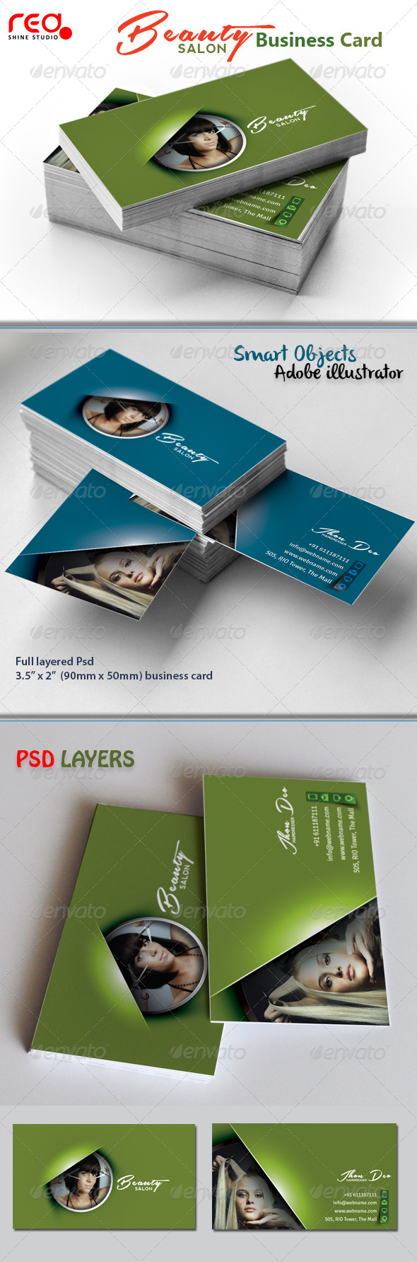 Beauty Salon Business Card - Creative Business Cards