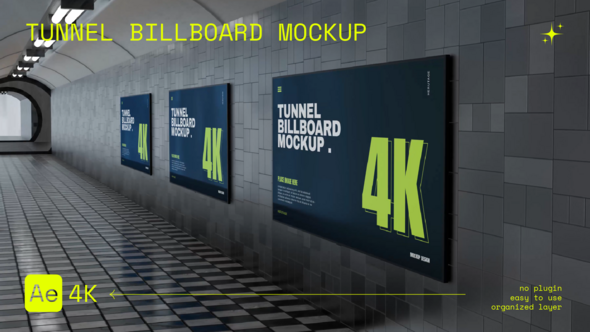 Tunnel Billboard Mockup Product Promo template preview