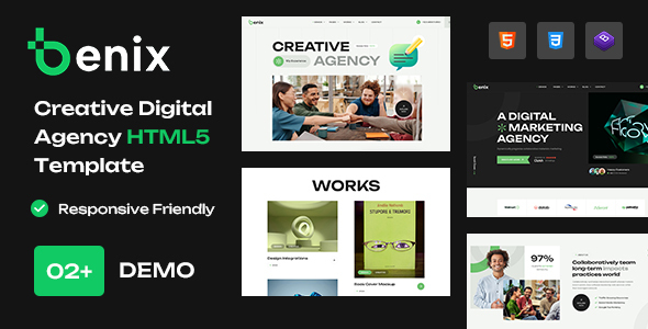 Benix – Creative Digital Agency & Portfolio HTML5 Template