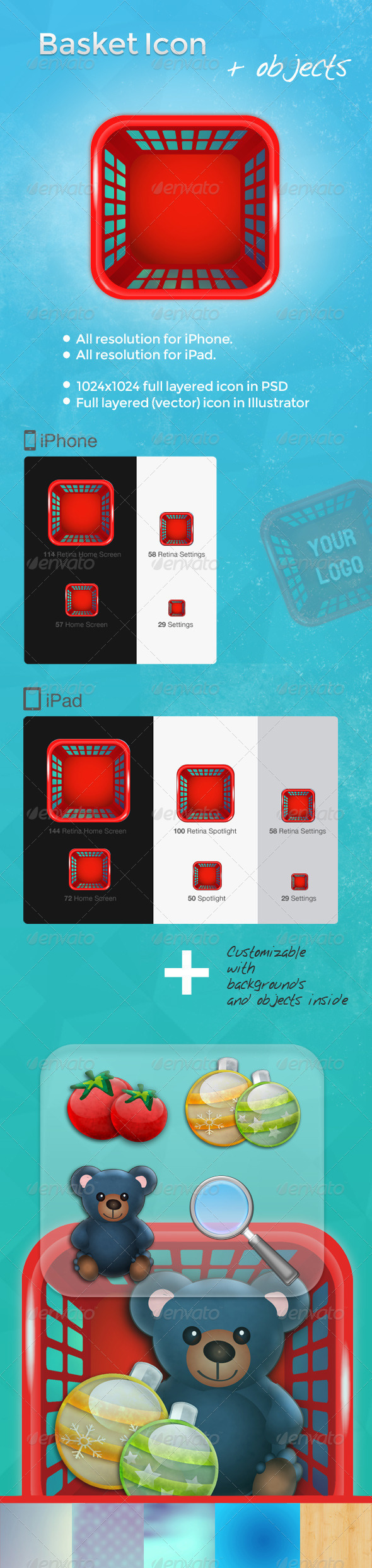 Basket iOS App Icon - Software Icons