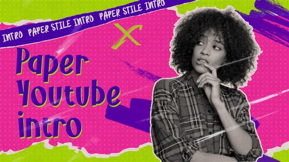 Paper Intro | MOGRT Premiere Pro template preview
