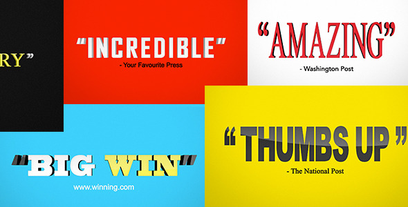 Bold Movie Quotes - VideoHive 4406490