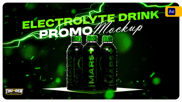 Electrolyte Drink Bottle Promo Mockup Product Promo template preview