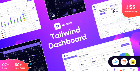 Dashkit – Tailwind CSS Multi Admin Dashboard HTML Template