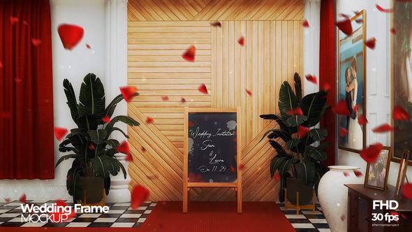 Wedding Invitation Frame Slide Show Video Displays template preview