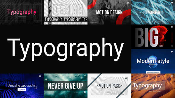 Typography MOGRT Premiere Pro template preview