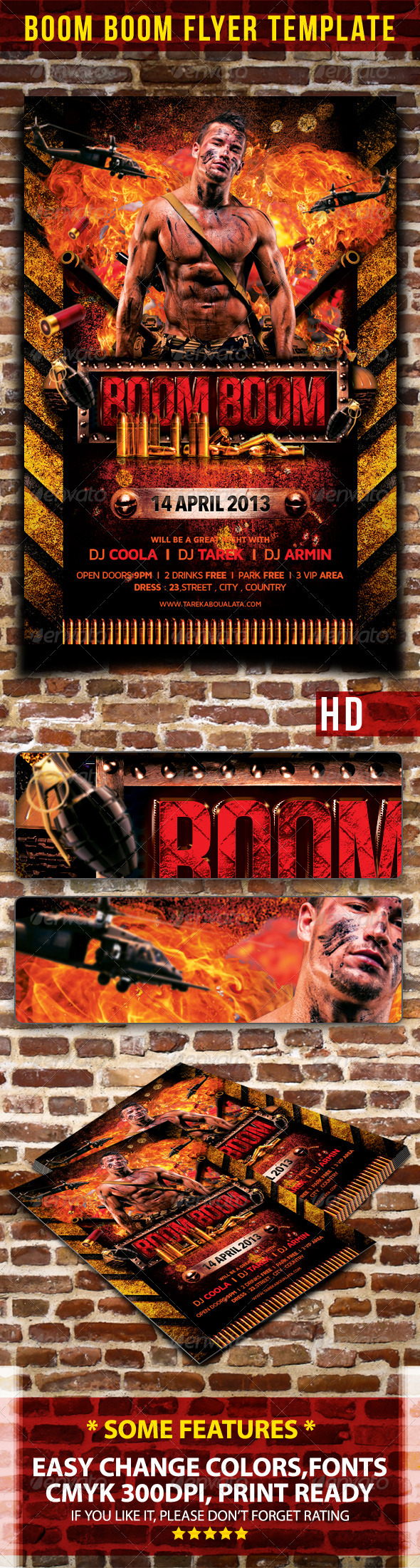 Boom Boom Flyer Template - Events Flyers