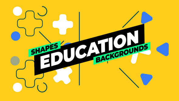 Shapes Education Backgrounds Elements template preview