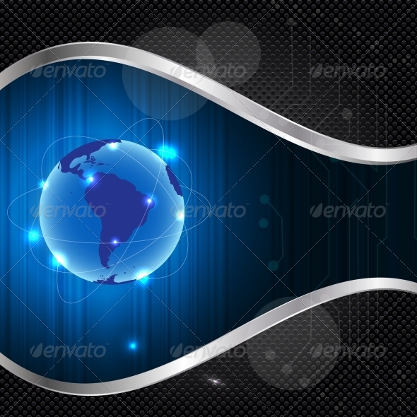 Abstract Earth Metal Connection Concept - Backgrounds Decorative