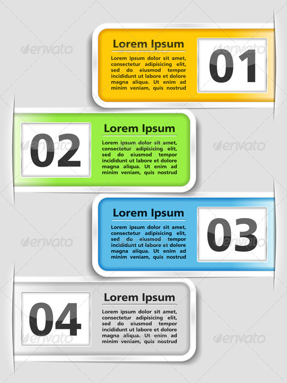 Design Template with Four Elements - Web Elements Vectors