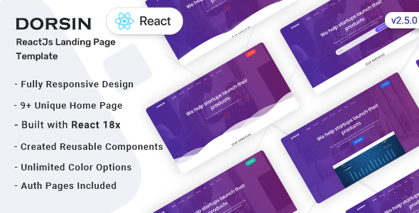 Dorsin - React Landing Page Template