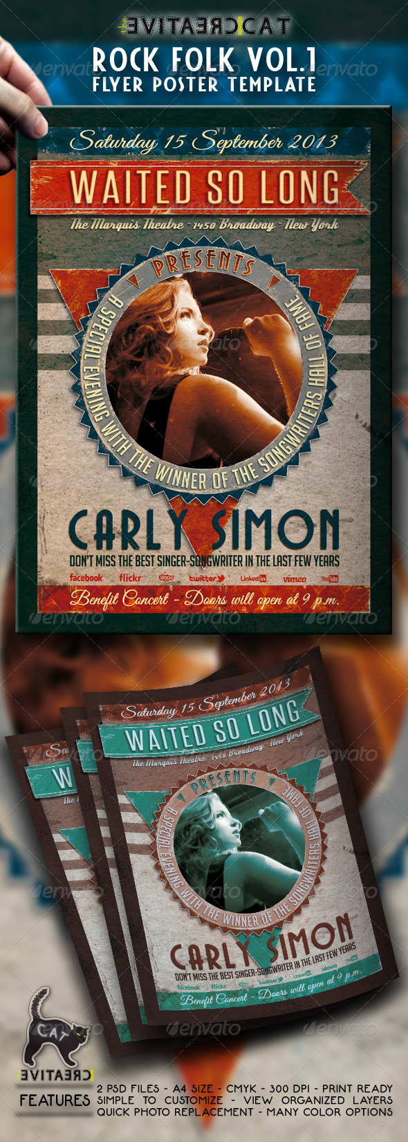Folk Rock Flyer/Poster - Events Flyers