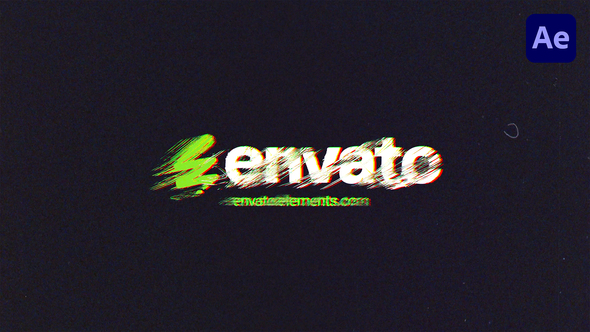 Analog Glitch Logo Logo Stings template preview