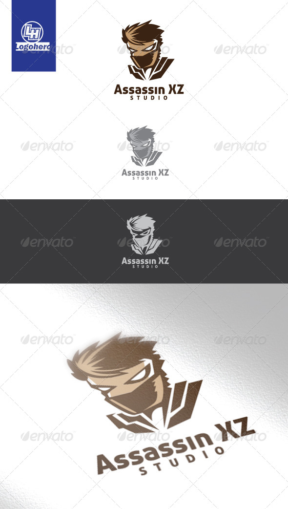 Assassin XZ Studio Logo Template - Humans Logo Templates