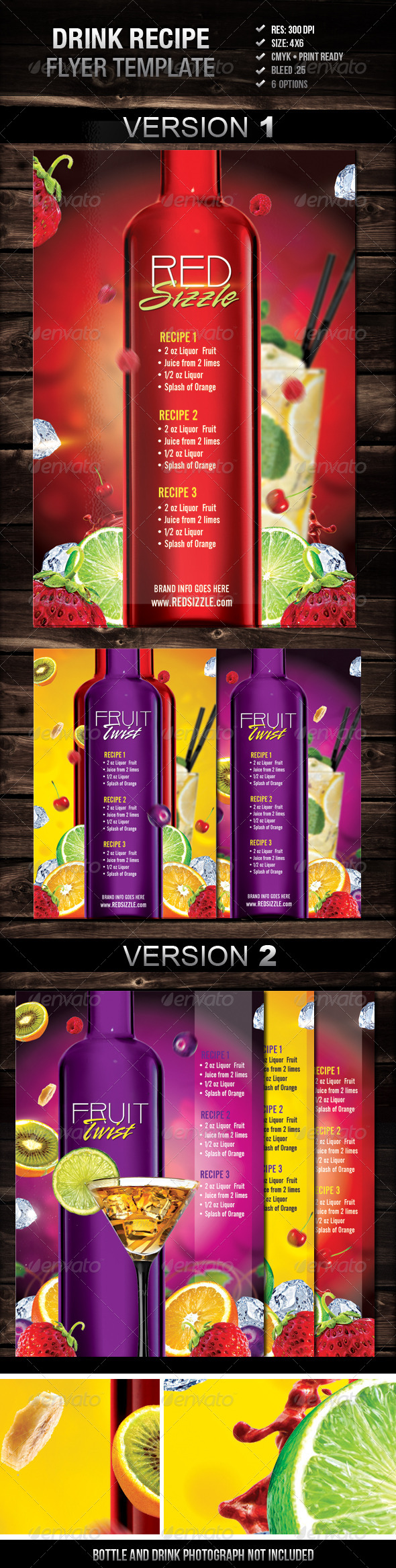 Fruit Twist Recipe Flyer - Restaurant Flyers