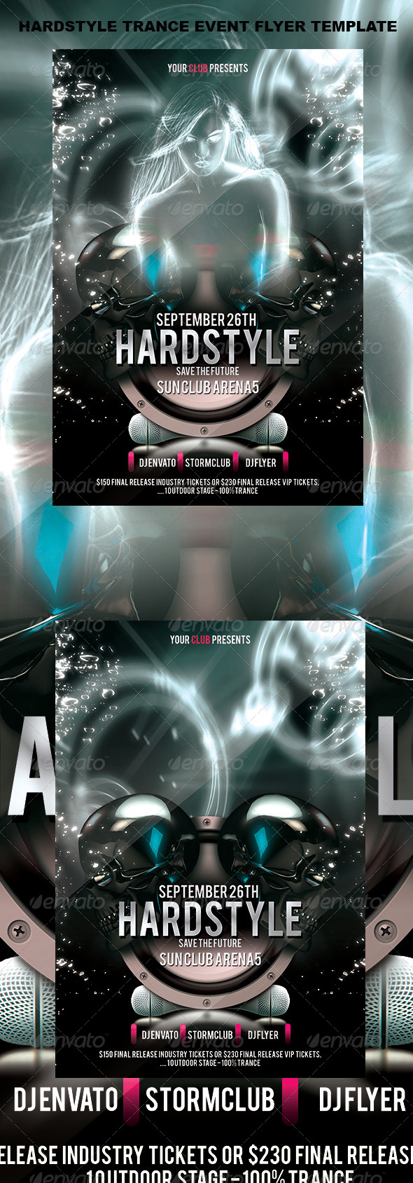 Hardstyle Trance Event Flyer Template - Events Flyers