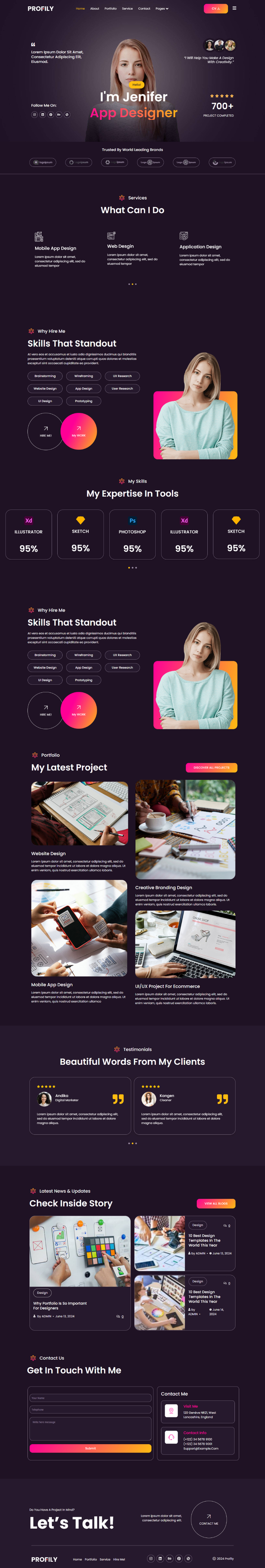 Profily - Personal Portfolios & Resume Elementor Template Kit by ...