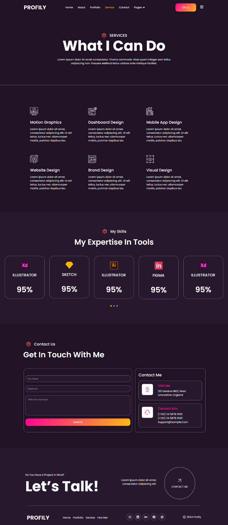 Profily - Personal Portfolios & Resume Elementor Template Kit by ...