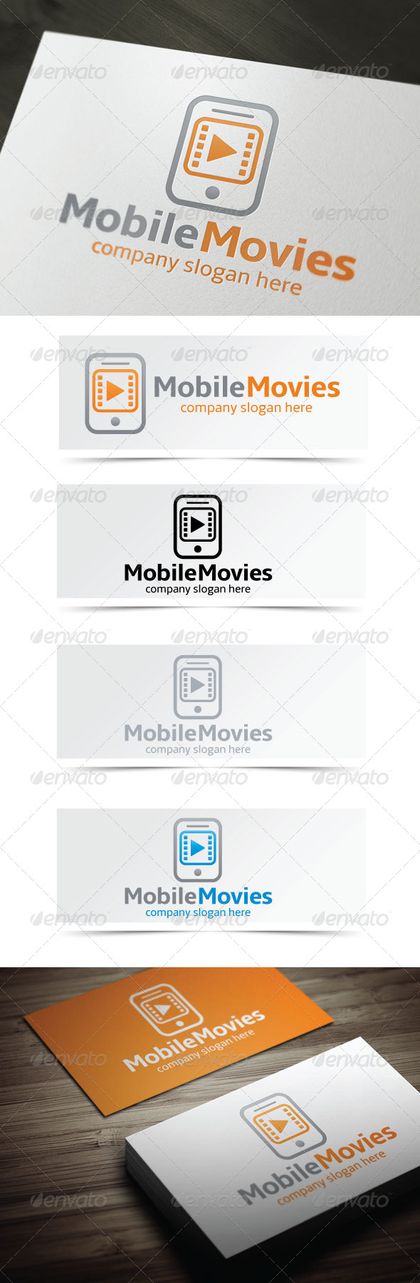 Mobile Movies - Objects Logo Templates