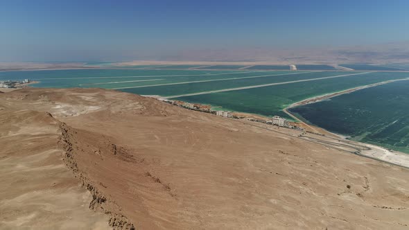 Aerial view of the Dead Sea alt