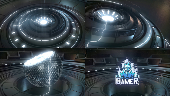Techno Gaming Intro Logo Stings template preview