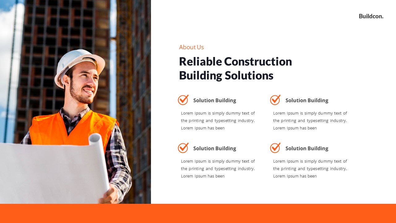 Buildcon - Construction PowerPoint Template, Presentation Templates